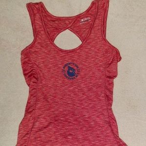 Womens Pink Columbia Running Tank Western States